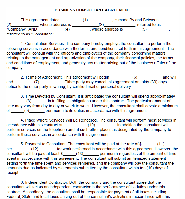 Business Agreement Template